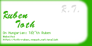 ruben toth business card